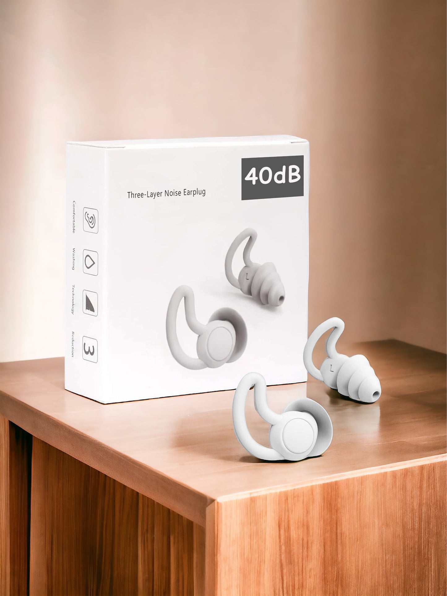 Reusable Safe Silicone Earplugs Noise Cancelling Ear Plugs for