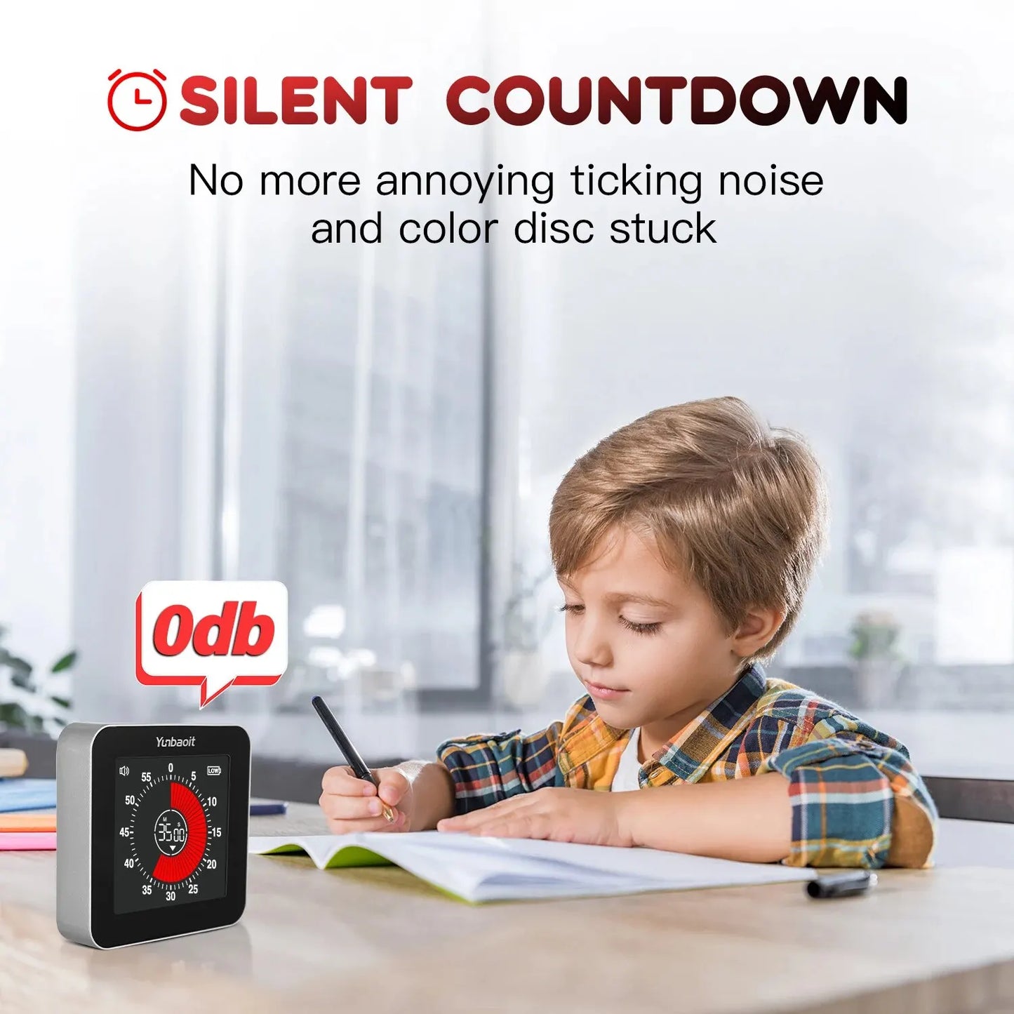 Digital Rechargeable 60 Minutes Silent Countdown/Up